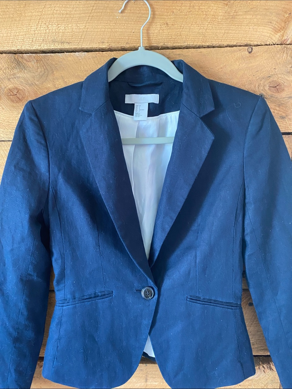H&M Navy Single-Button Women's Blazer